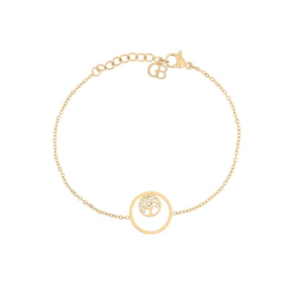 Pulseira em aço árvore da vida
