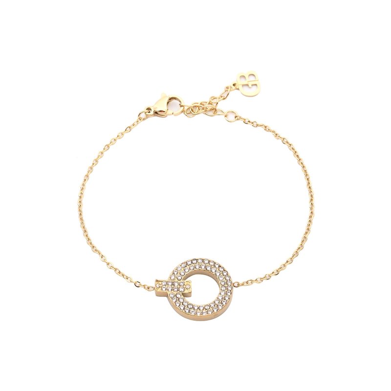 Pulseira em aço com círculo