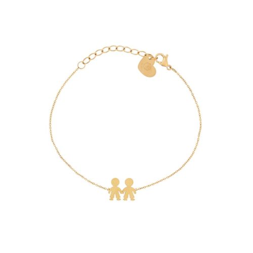 Pulseira em aço com dois meninos