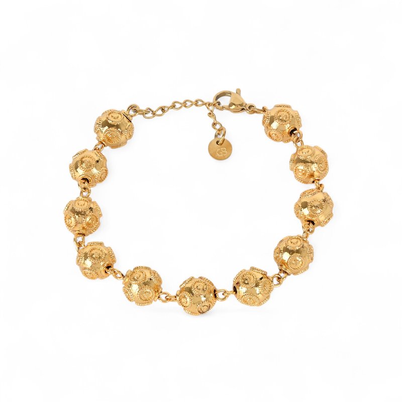 Pulseira semi jóia bolas de viana 10 mm