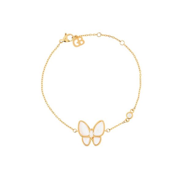 Pulseira BeLove borboleta madrepérola