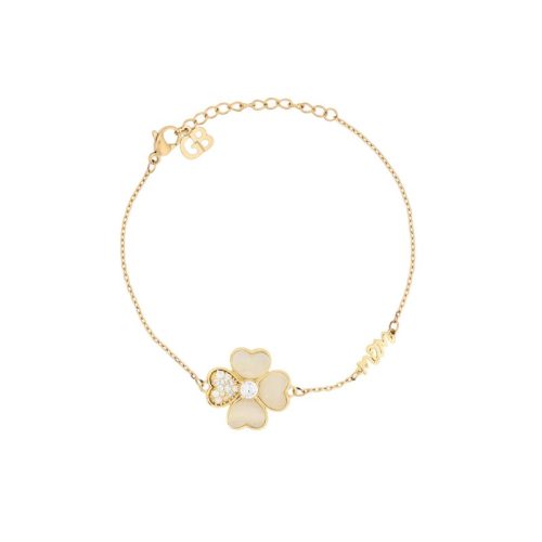 Pulseira de flor com brilhante semi joia