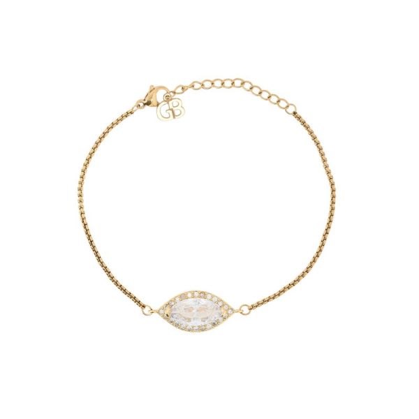 Pulseira olho semi jóia com zircônias