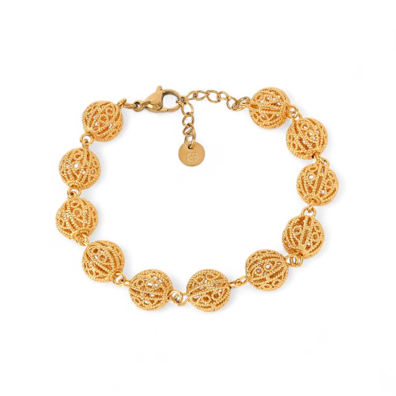 Pulseira semi jóia contas de viana 10mm