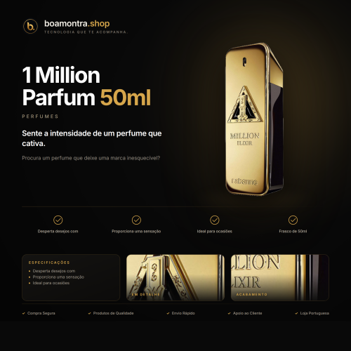 Desperta Desejos com 1 Million Parfum 50ml