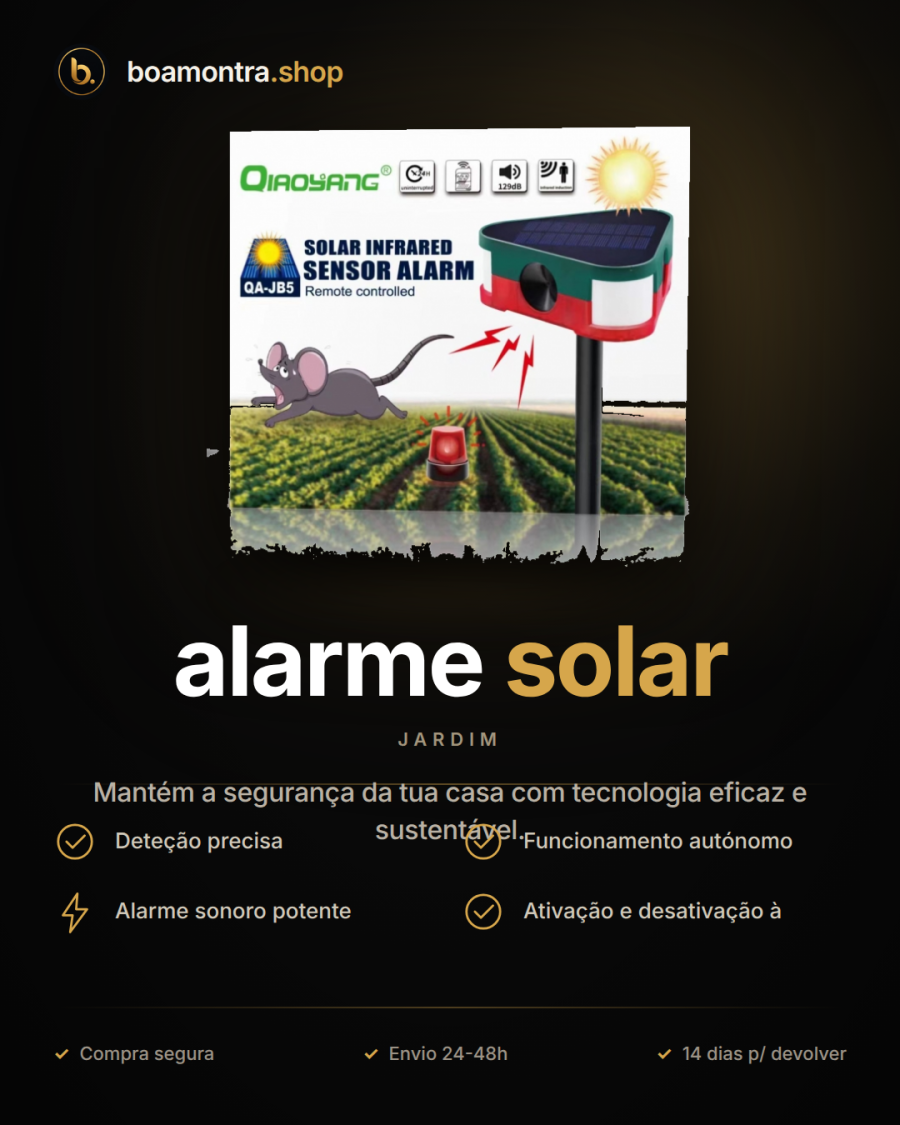 Protege a tua propriedade com alarme solar