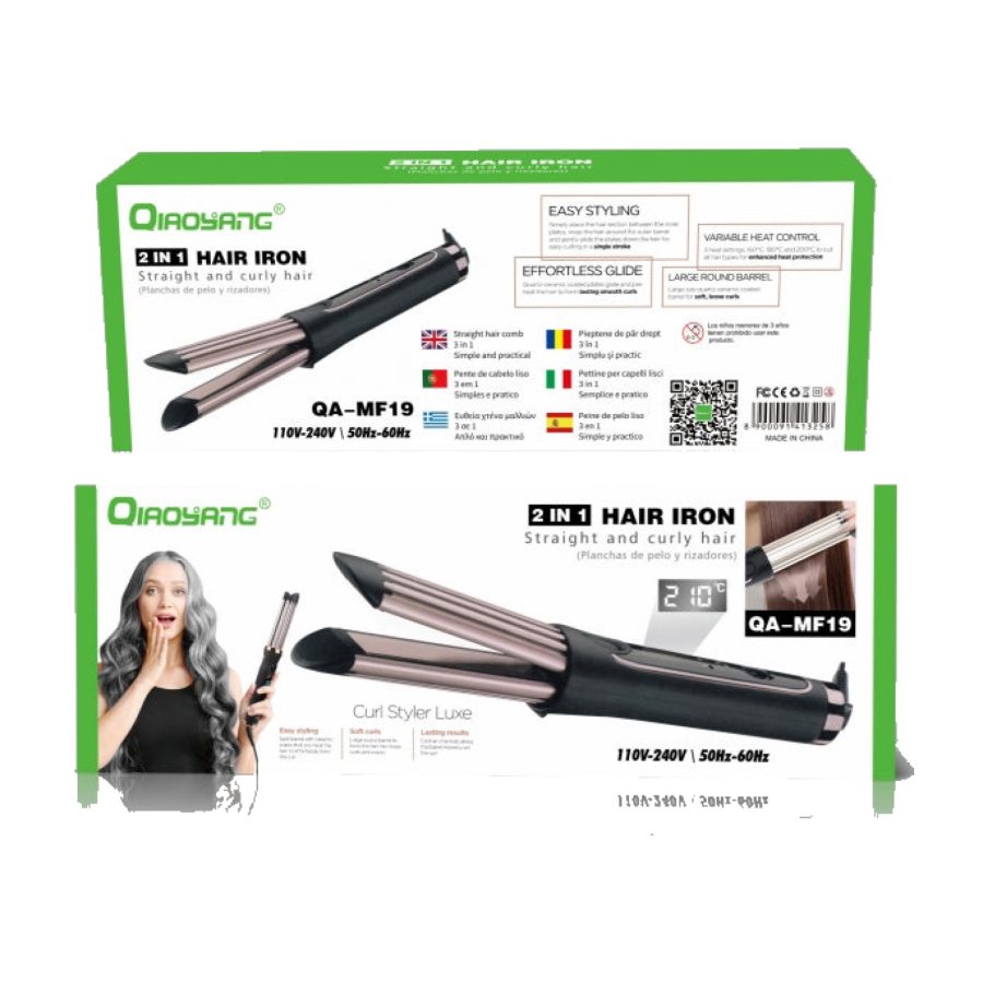 Transforma o Teu Cabelo com Alisador 2-em-1