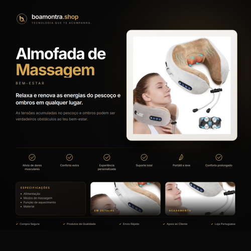 Alívio de Tensão com Almofada de Massagem