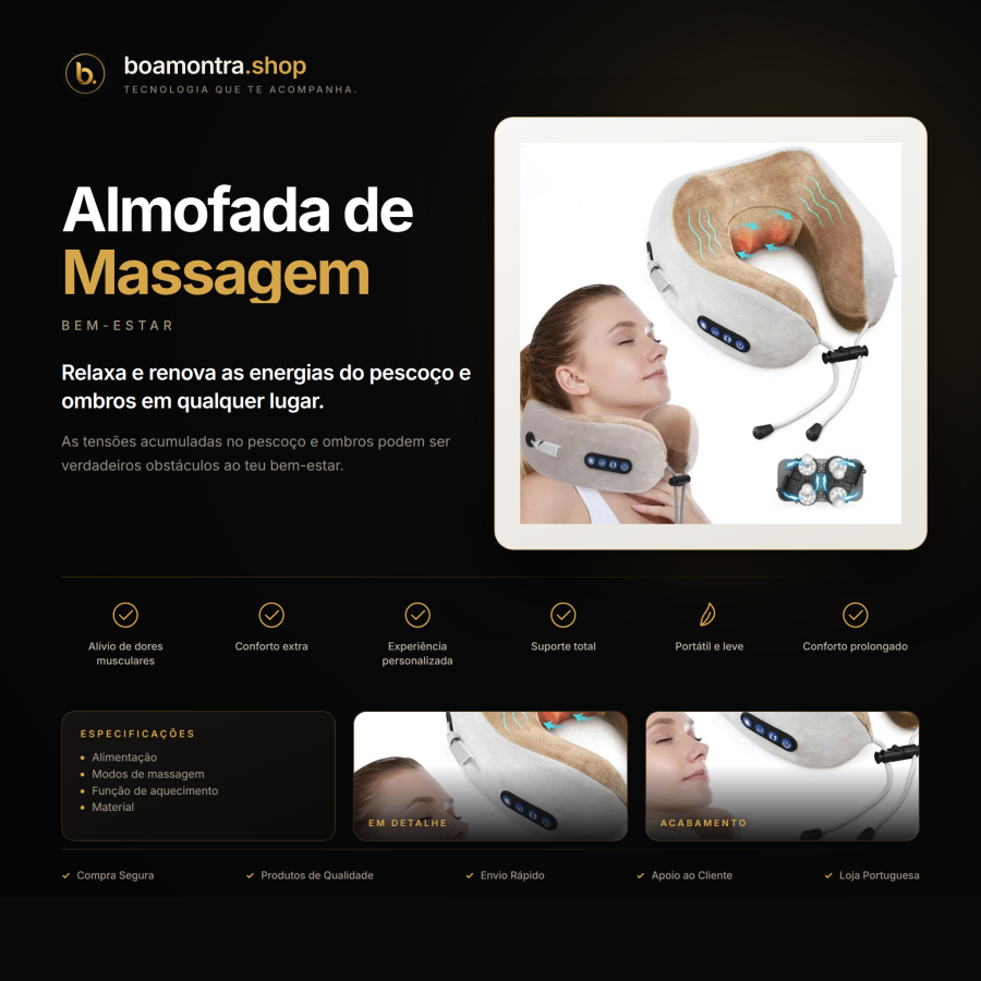 Alívio de Tensão com Almofada de Massagem