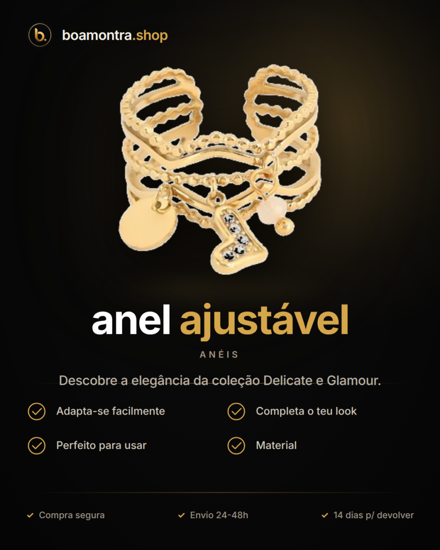 Aumenta o teu estilo com anel ajustável
