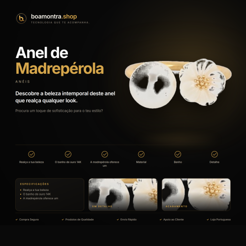 Elegância e Brilho com Anel de Madrepérola