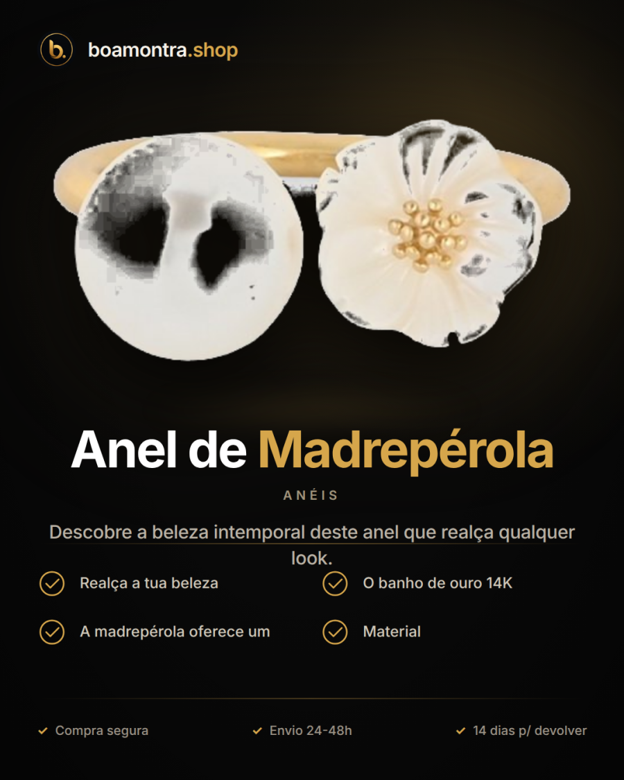 Elegância e Brilho com Anel de Madrepérola