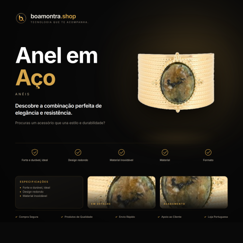 Estilo e Durabilidade com Anel em Aço