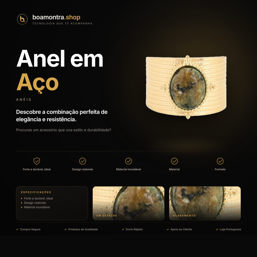 Estilo e Durabilidade com Anel em Aço