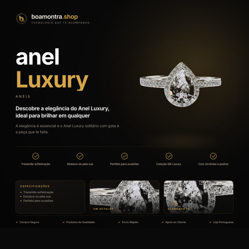 Sofisticação e elegância com anel Luxury
