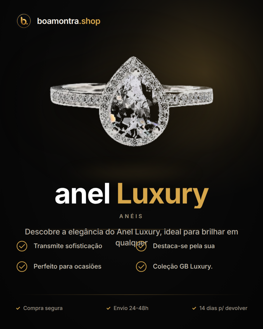 Sofisticação e elegância com anel Luxury