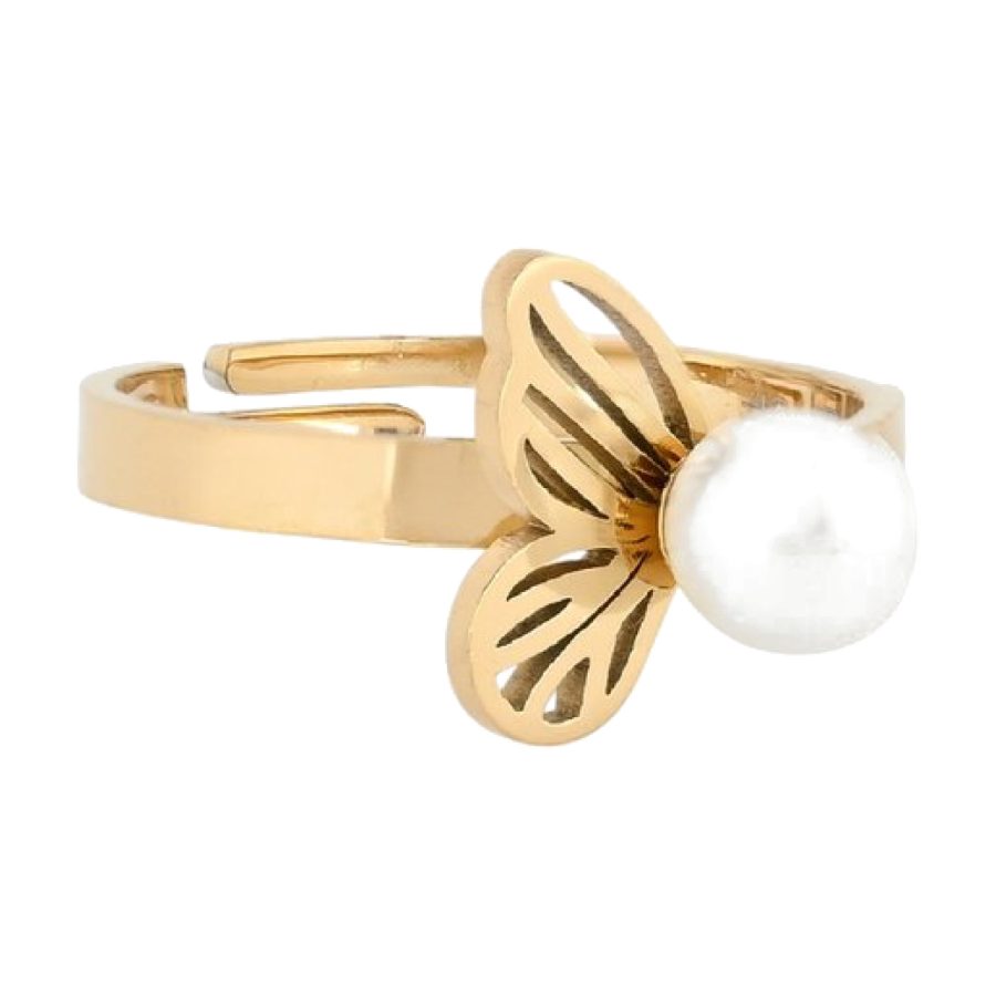 Elegância com Anel Meia Borboleta
