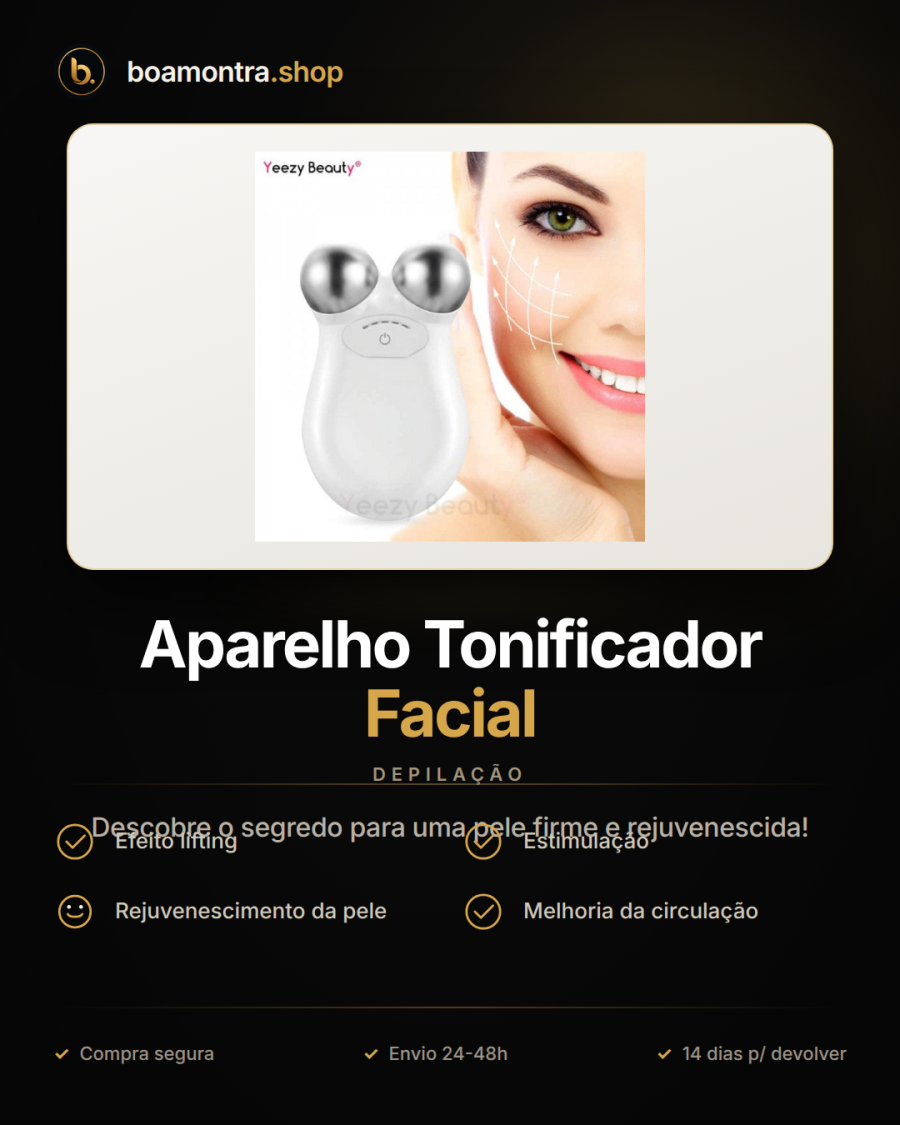 Pele Radiante com Aparelho Tonificador Facial