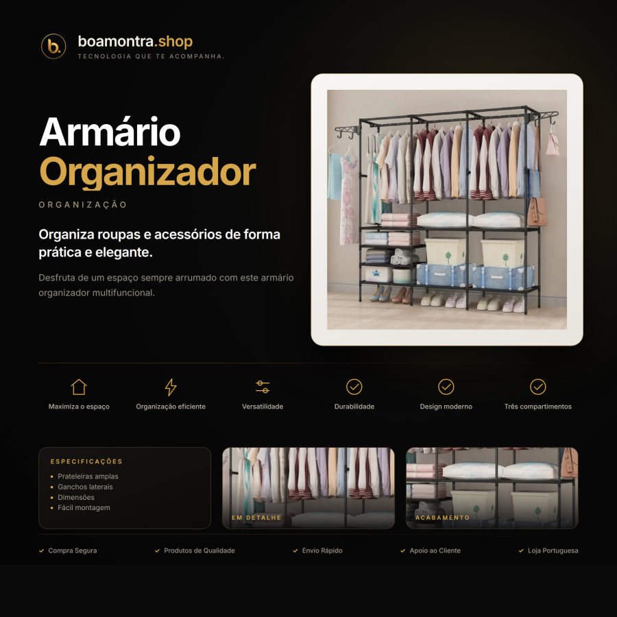 Maximiza o espaço com Armário Organizador