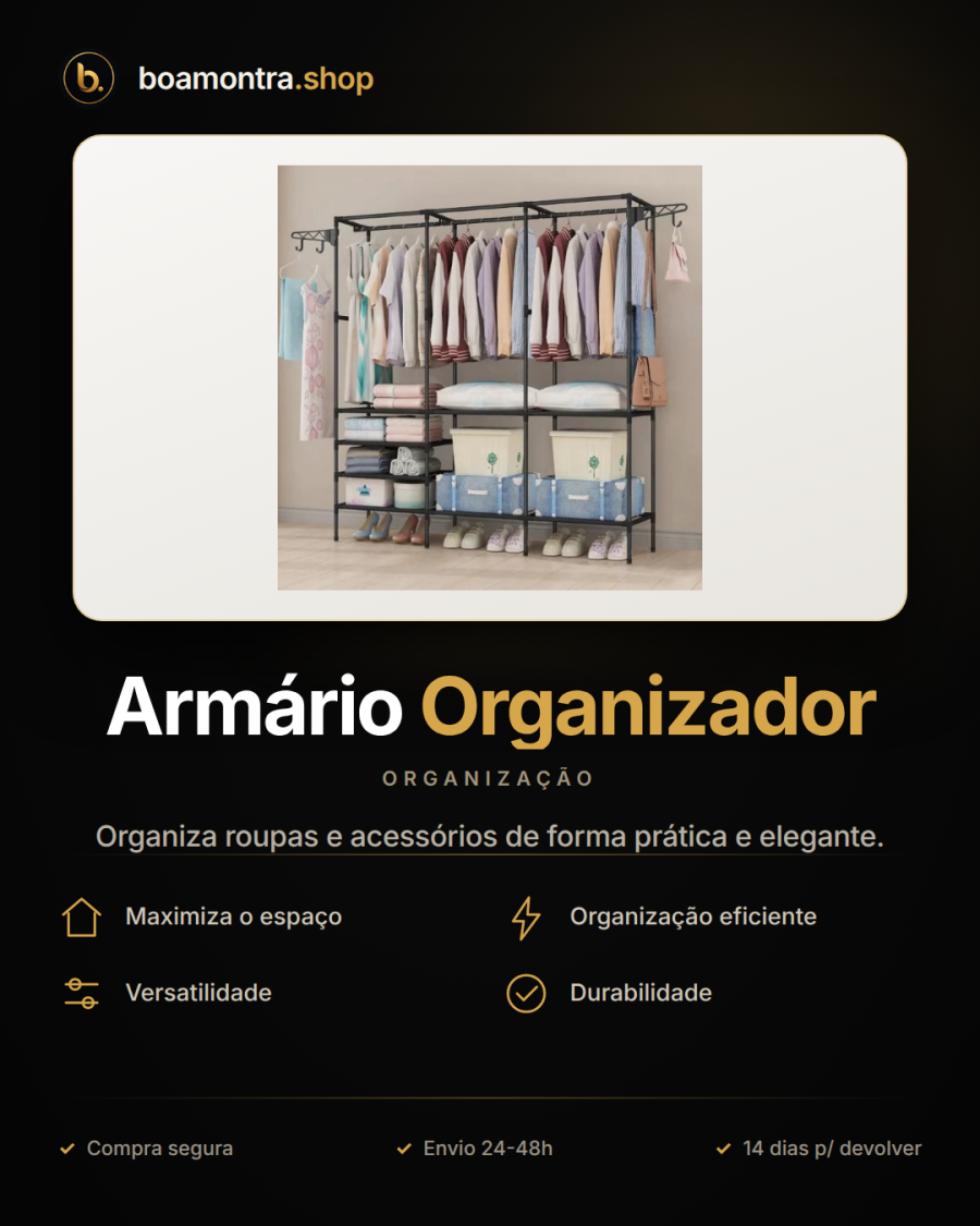 Maximiza o espaço com Armário Organizador