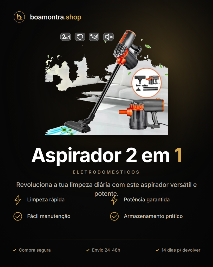 Limpeza Eficiente com Aspirador 2 em 1