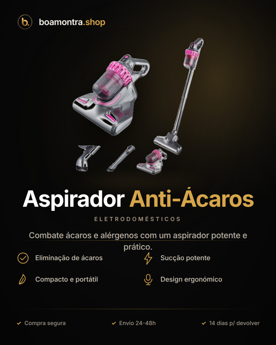 Limpeza Profunda com Aspirador Anti-Ácaros