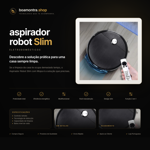 Conforto e limpeza com aspirador robot Slim