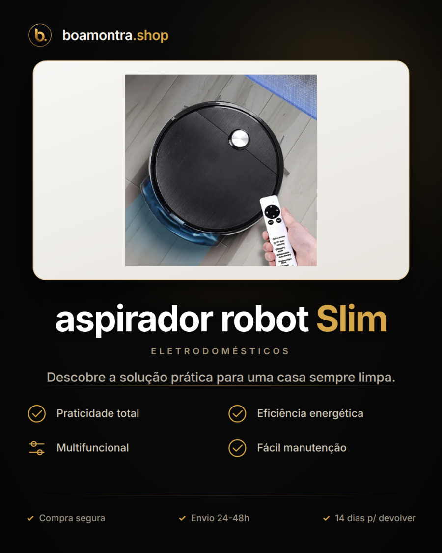 Conforto e limpeza com aspirador robot Slim