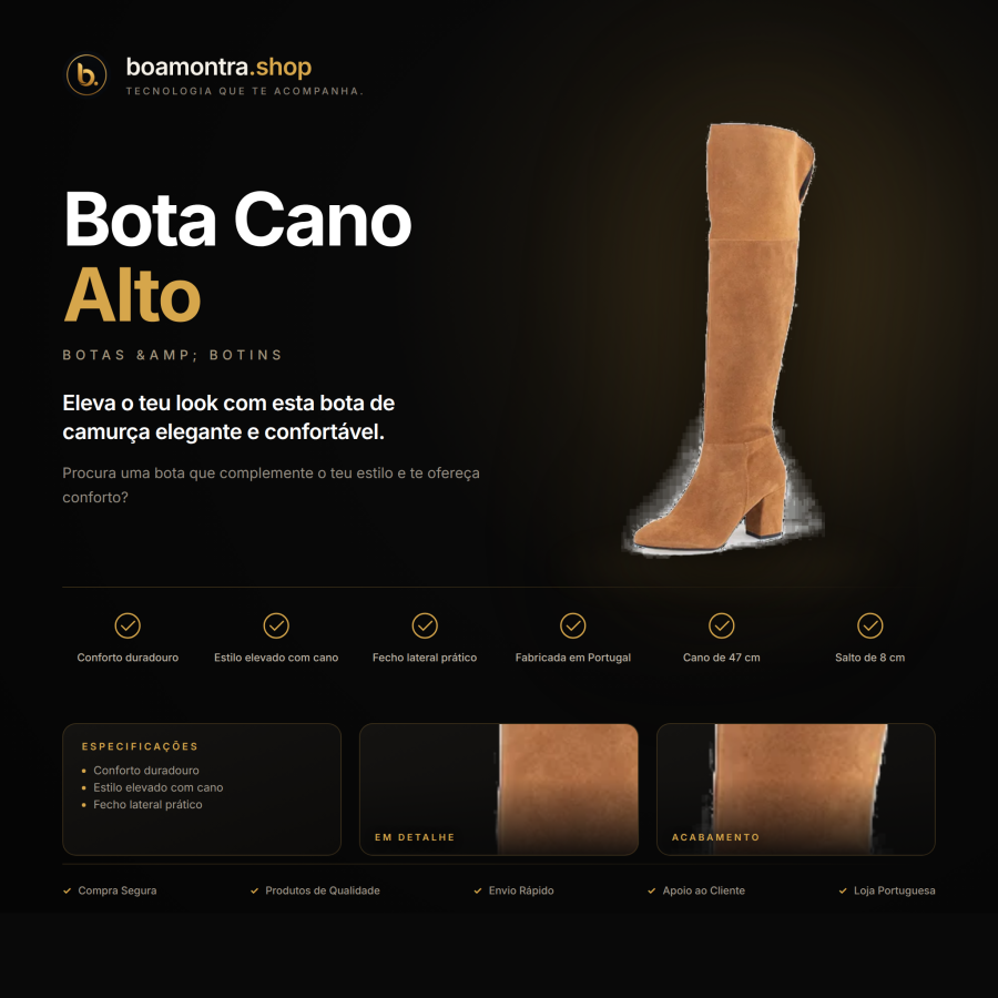 Estilo e Conforto com Bota Cano Alto