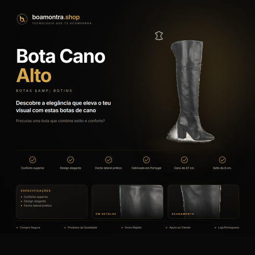 Estilo e Conforto com Bota Cano Alto