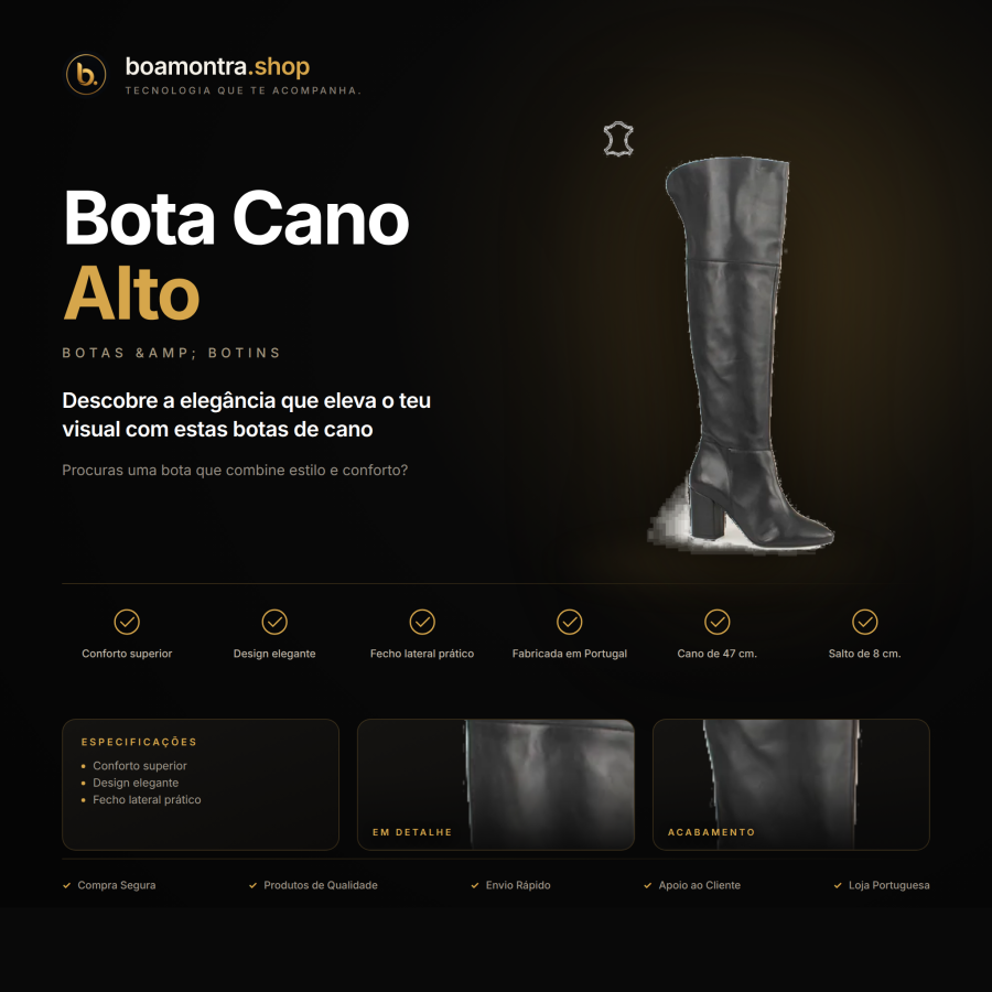 Estilo e Conforto com Bota Cano Alto