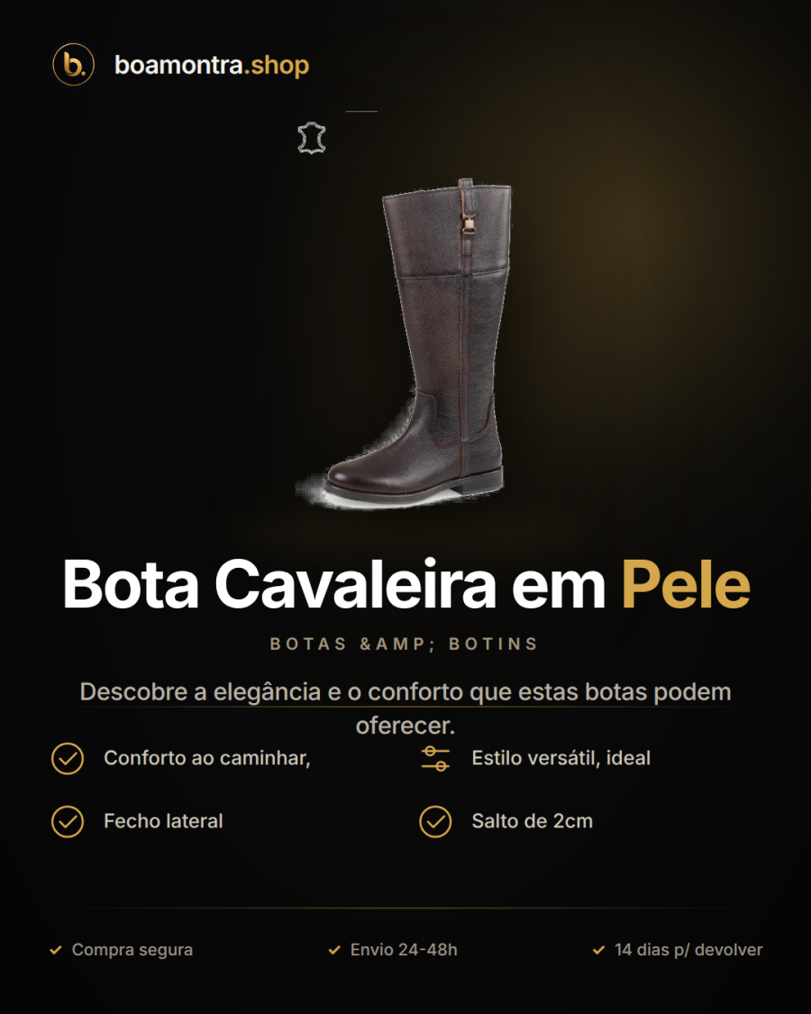 Conforto e Estilo com Bota Cavaleira em Pele