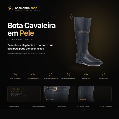 Conforto e Estilo com Bota Cavaleira em Pele