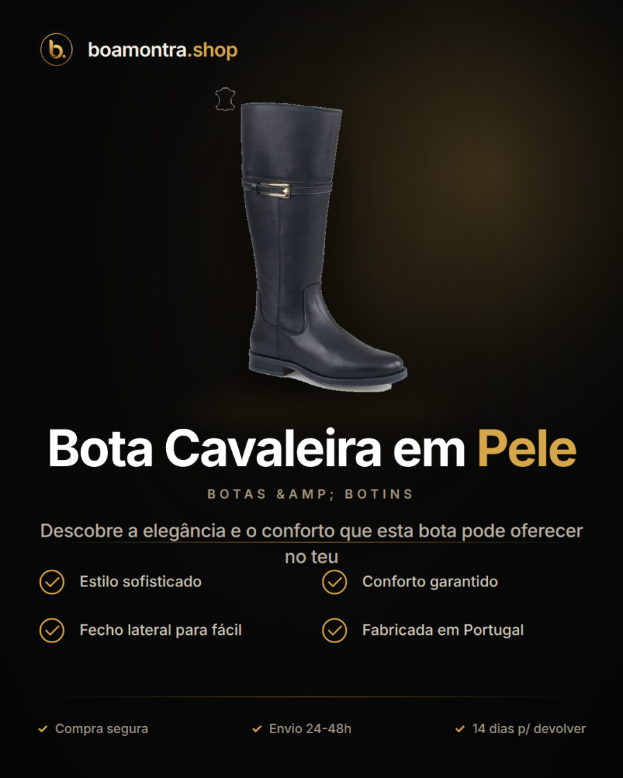 Conforto e Estilo com Bota Cavaleira em Pele