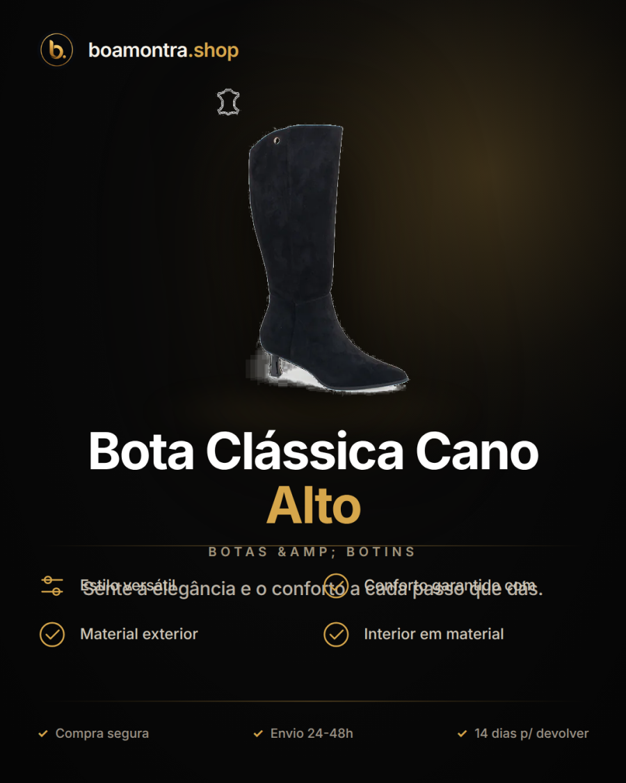 Estilo e Conforto com Bota Clássica Cano Alto