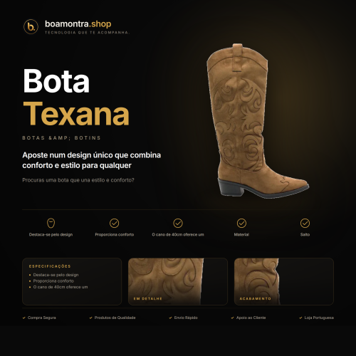 Estilo e Conforto com Bota Texana