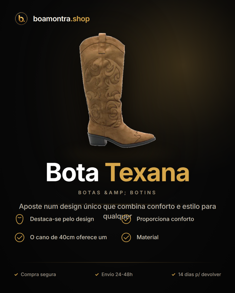 Estilo e Conforto com Bota Texana