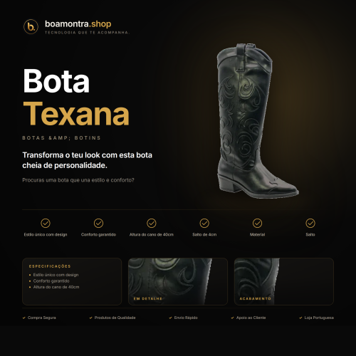 Estilo e Conforto com Bota Texana