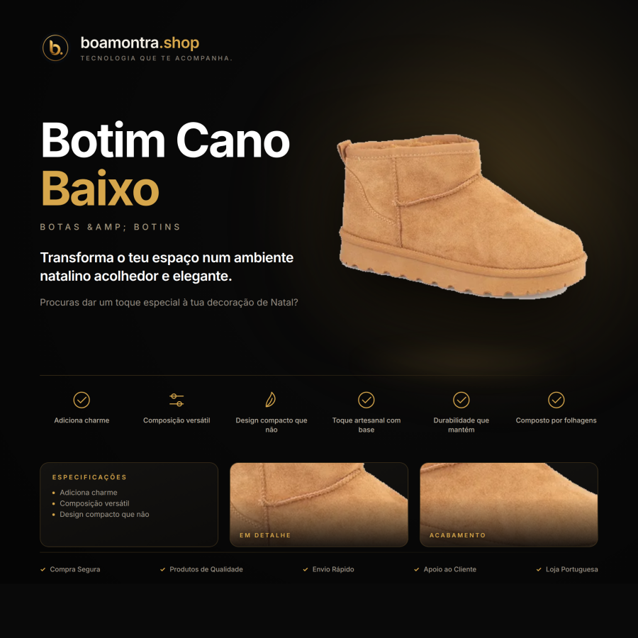 Decora com charme: Botim Cano Baixo