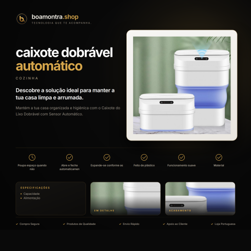 Organiza a tua casa com caixote dobrável automático