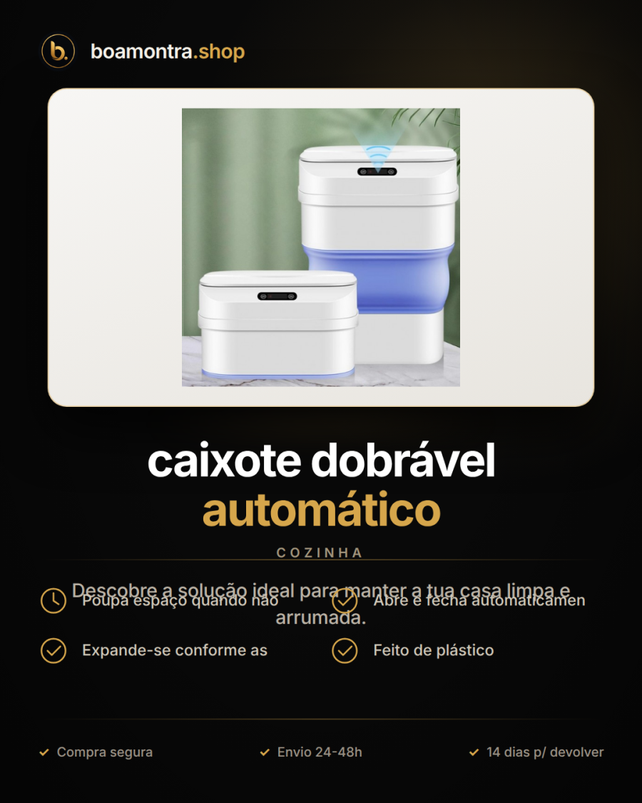 Organiza a tua casa com caixote dobrável automático