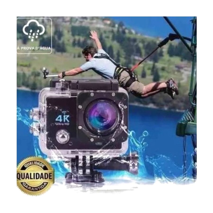 Captura momentos com Câmara 4K à prova de água