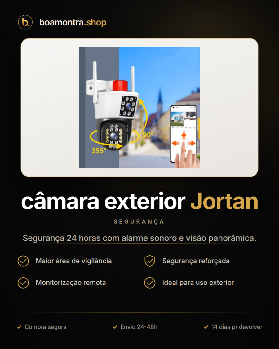 Protege a tua casa com câmara exterior Jortan