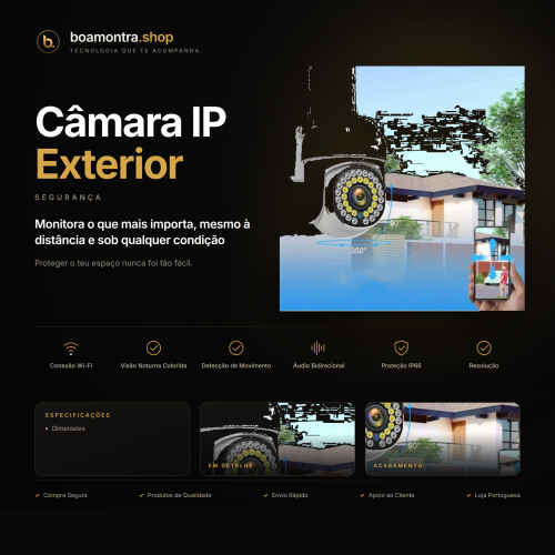 Segurança garantida com Câmara IP Exterior