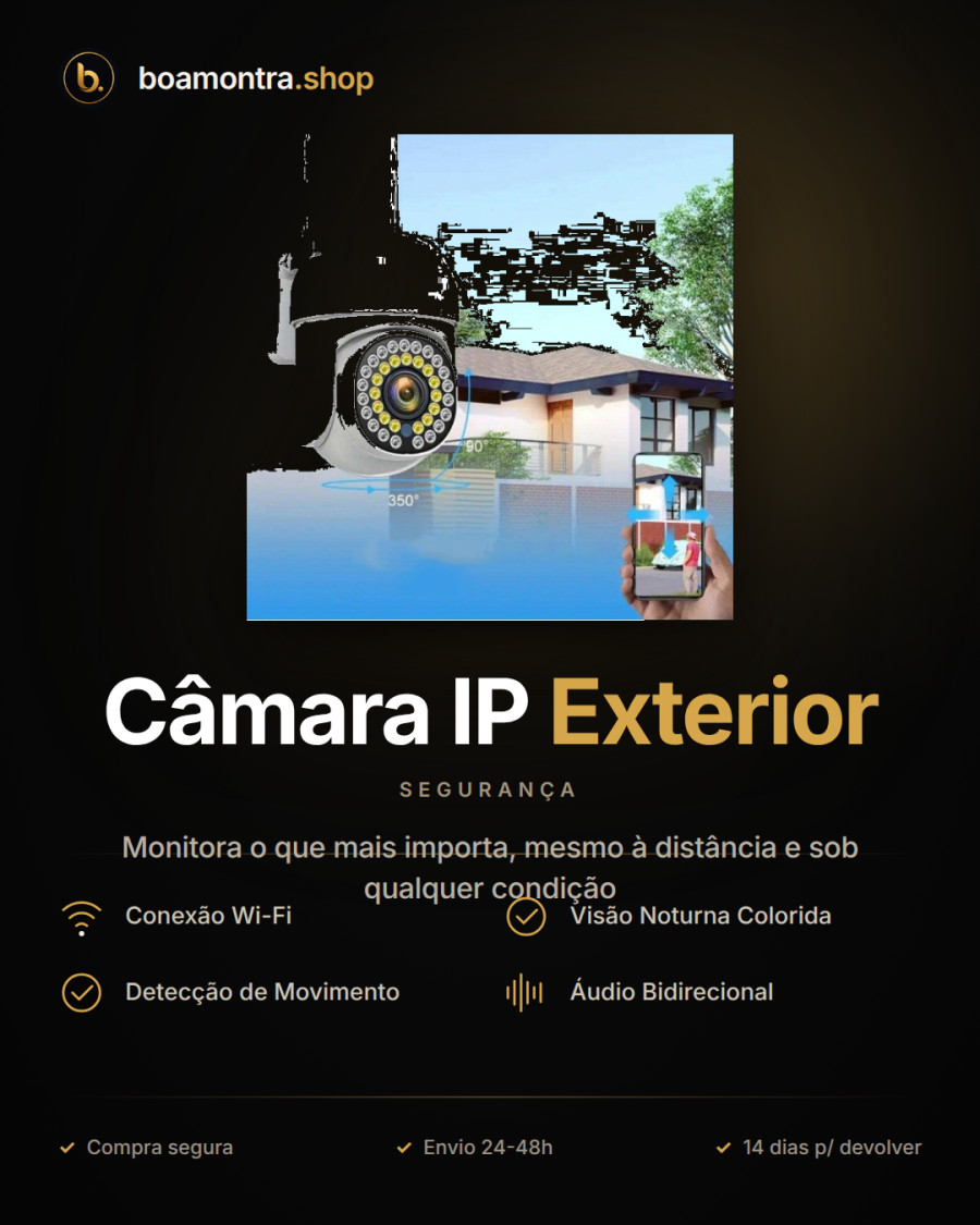 Segurança garantida com Câmara IP Exterior