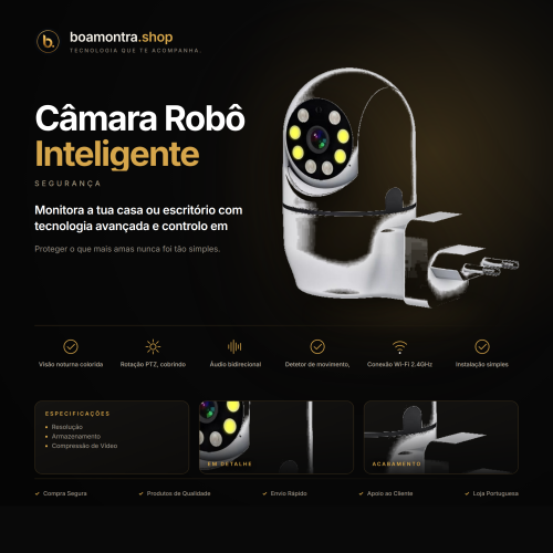Segurança Eficiente com Câmara Robô Inteligente