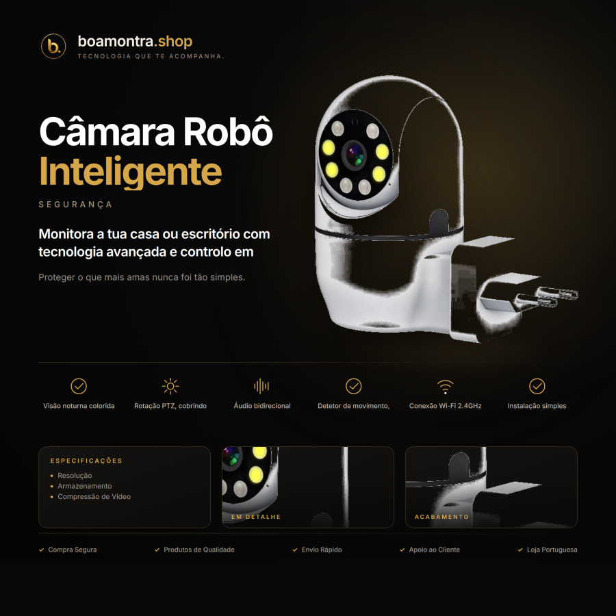 Segurança Eficiente com Câmara Robô Inteligente