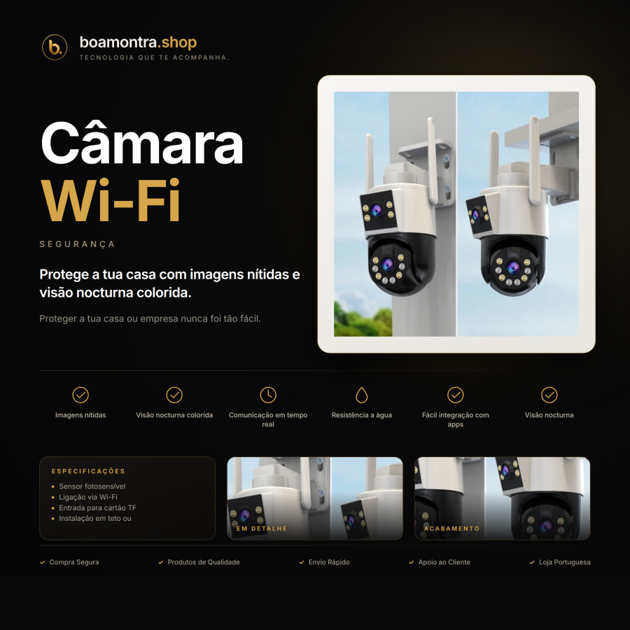 Vigilância Eficiente com Câmara Wi-Fi