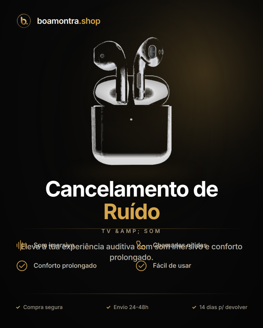 Auriculares Bluetooth com Cancelamento de Ruído