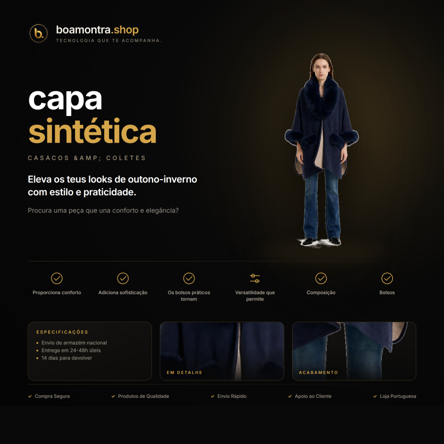 Conforto e sofisticação com capa sintética